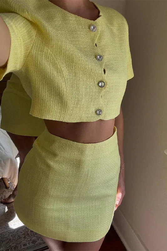 Sunday Yellow Mini Skirt