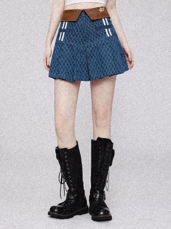 vintage-denim-jacquard-skirt