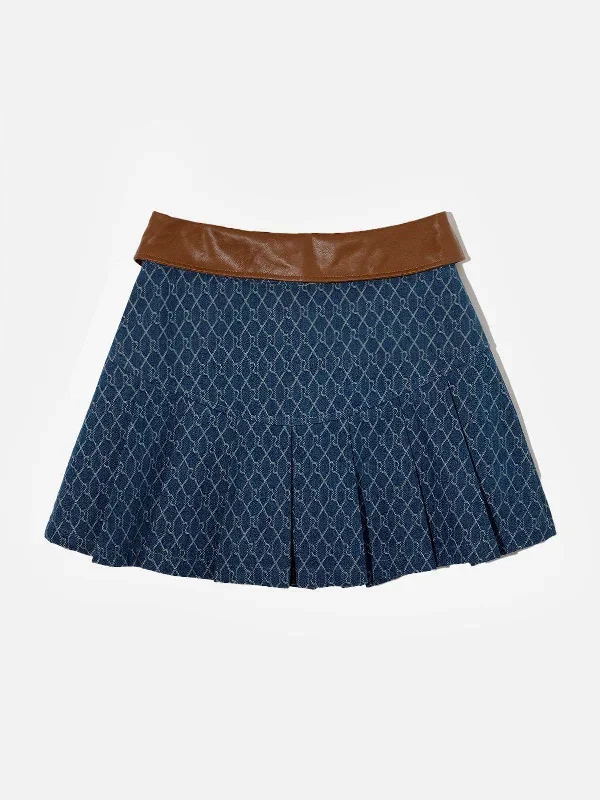 vintage-denim-jacquard-skirt