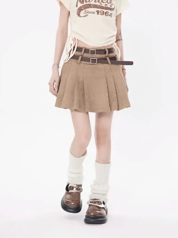 vintage-double-belt-suede-skirt